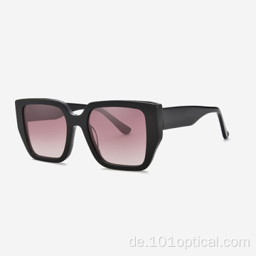 Eckige, quadratische Acetat-Sonnenbrille für Damen